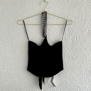 BB Dakota Steve Madden Black Halter with Chain Choker